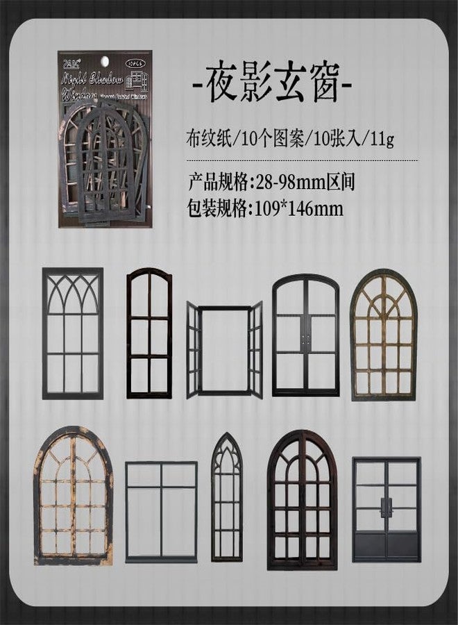 SAMVARDHAN Vintage Window Frame Scrapbook Embellishments - 60 Pcs DIY Retro Paper Cutouts for Journaling, Card Making, Collage, and Craft Decoration,Pack of 6 - Image 3